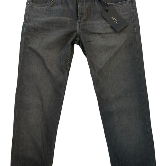 NEW RAG & BONE Men's Fit 1 Extra Slim Jeans Silver Gray Sz 33 (32x35) Button Fly - Picture 4 of 11